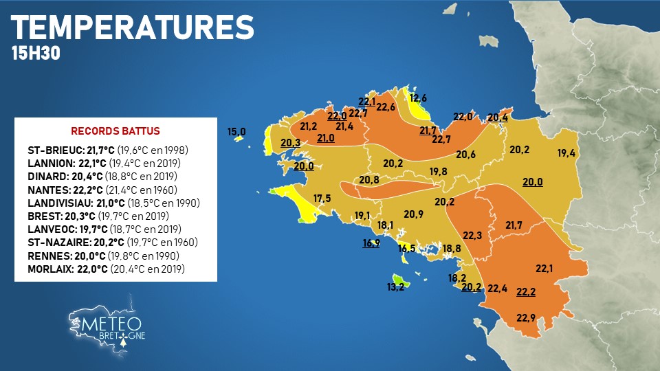 Météo La Bretagne a battu des records de chaleur Les Infos du Pays Gallo