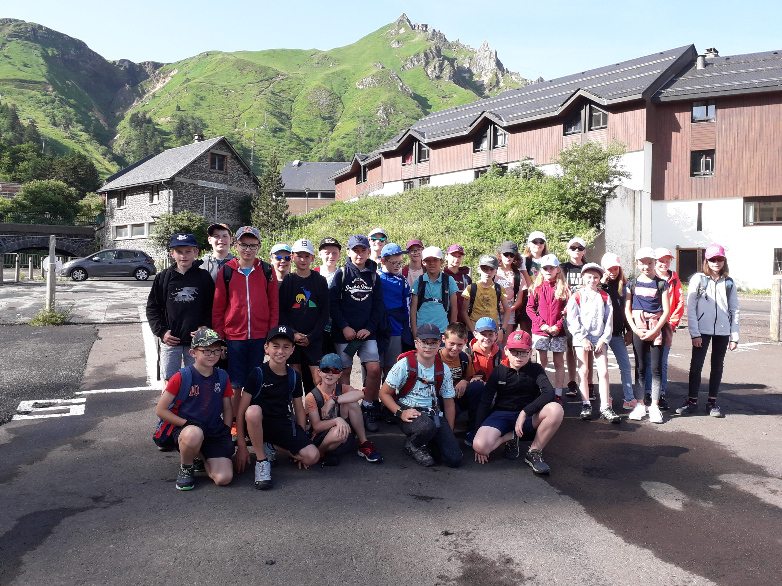 Saint Guyomard.  The discovery class of Sainte-Marguerite schoolchildren